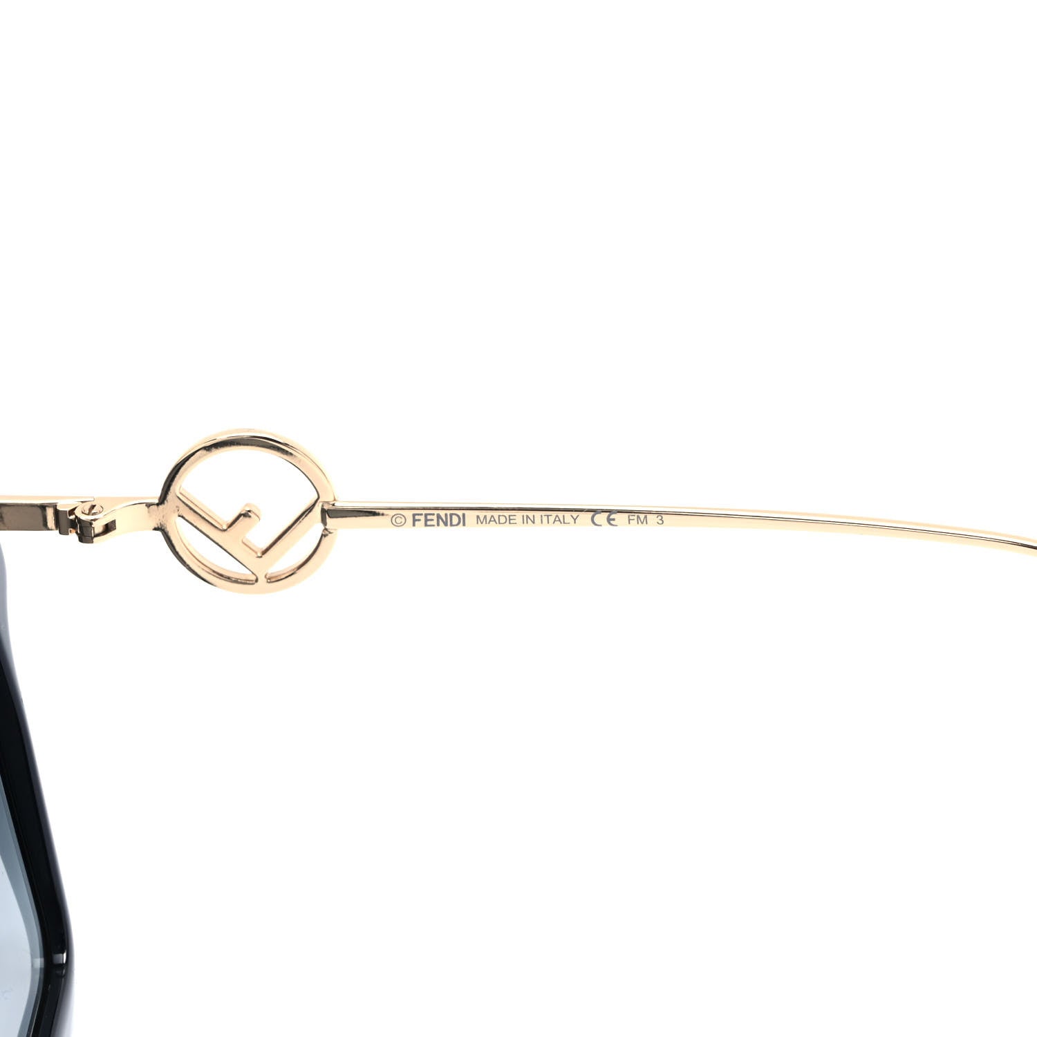 Fendi Acetate Metal F is Fendi FF Butterfly Sunglasses FF 0410/S Black 5 of 7