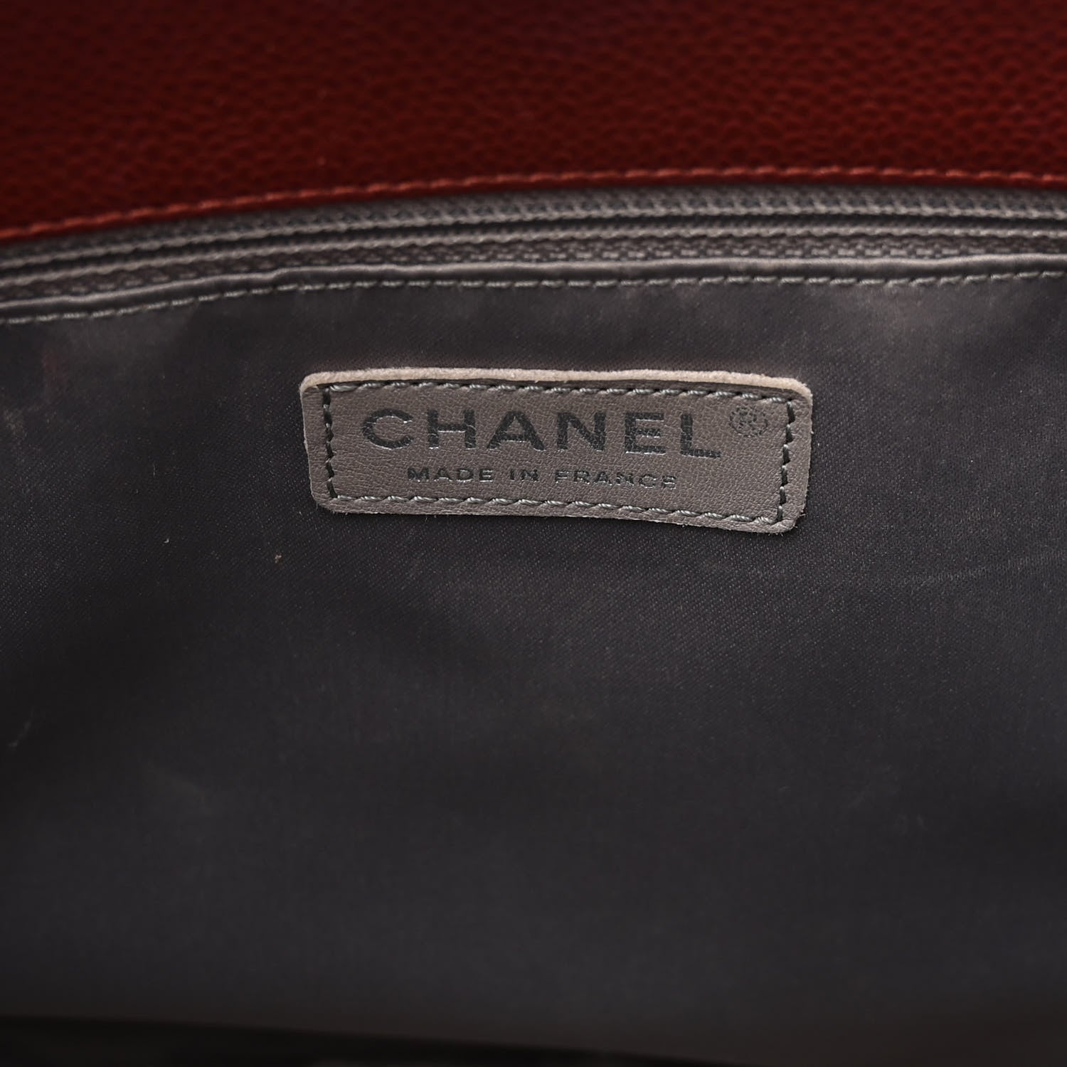 Chanel Caviar Quilted Grand Shopping Tote GST Dark Burgundy 6 of 10