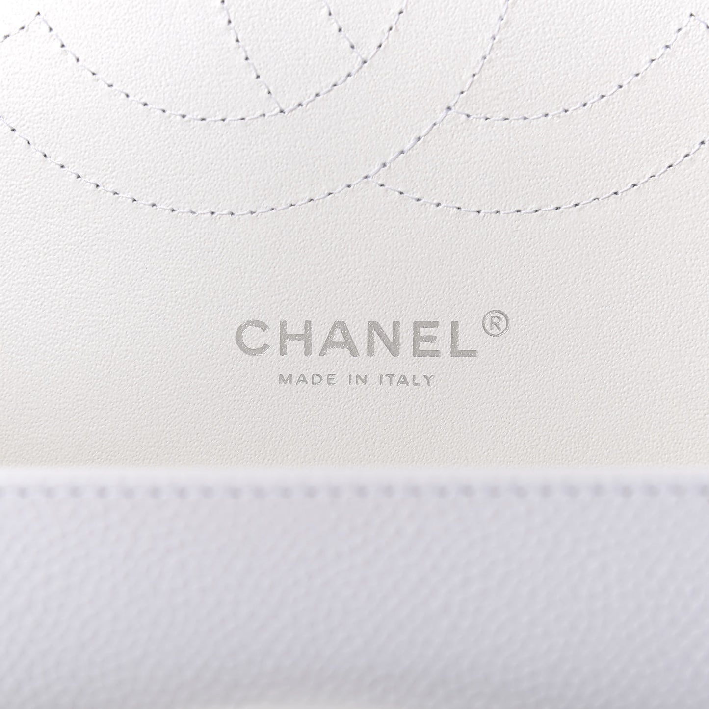 Caviar Quilted Jumbo Double Flap White