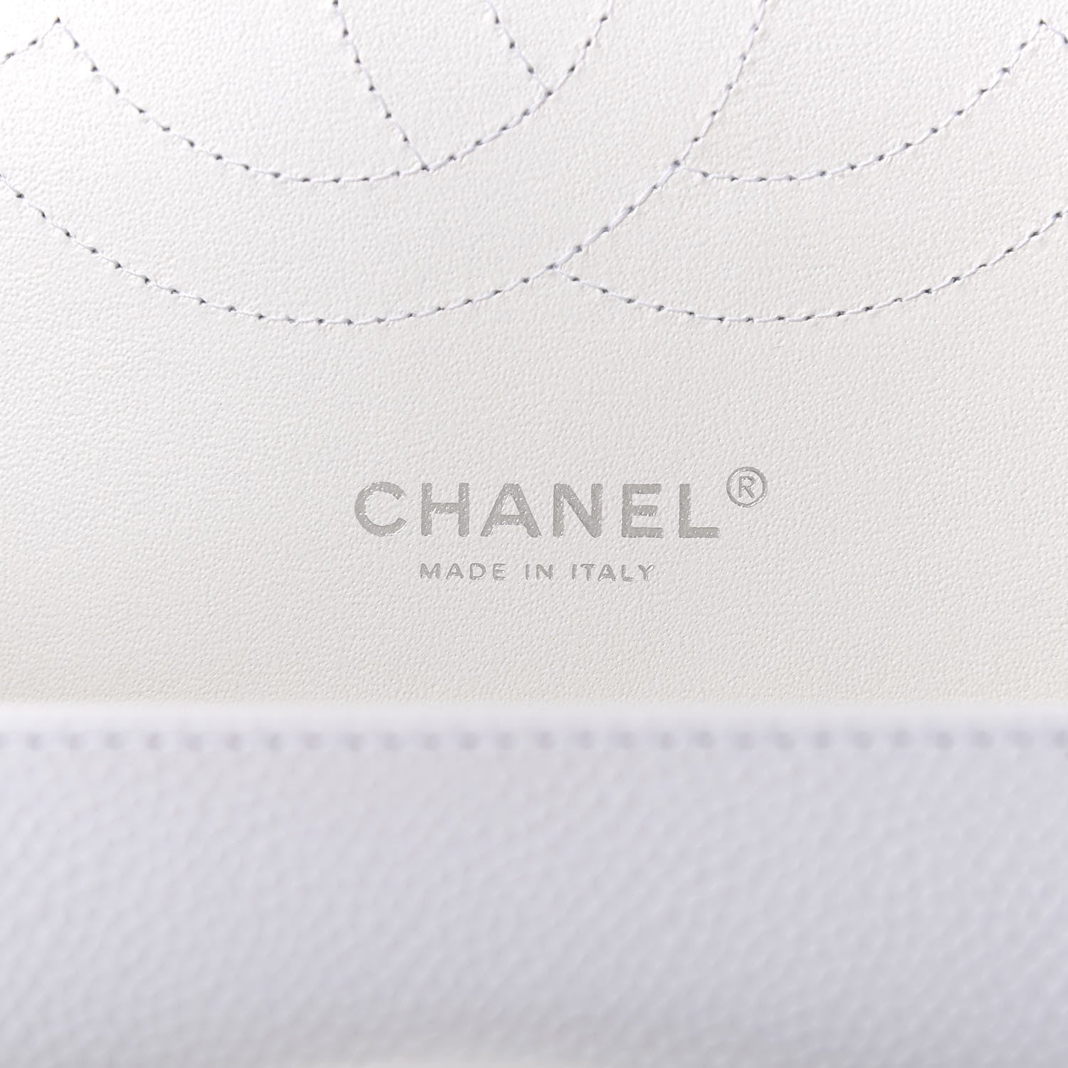 Chanel Caviar Quilted Jumbo Double Flap White 8 of 9