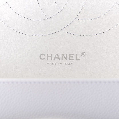 Chanel Caviar Quilted Jumbo Double Flap White 8 of 9