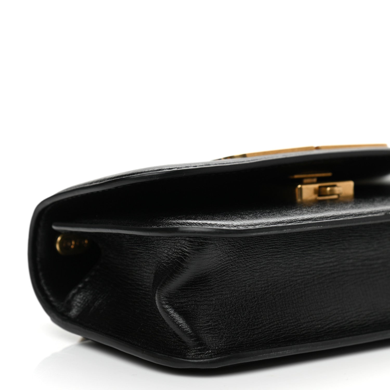 Balenciaga Calfskin Stripe Embossed Gossip Chain Bag XS Black 8 of 9