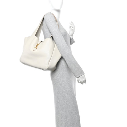 Saint Laurent Grained Deerskin Bea Tote Blanc Vintage 2 of 9