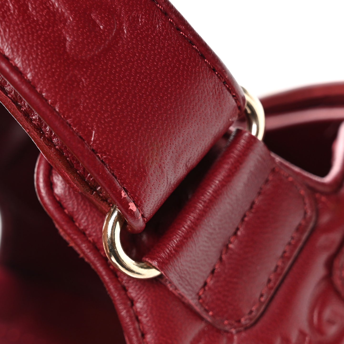 Guccissima GG Embossed Womens Sandals 37 Rosso Ancora