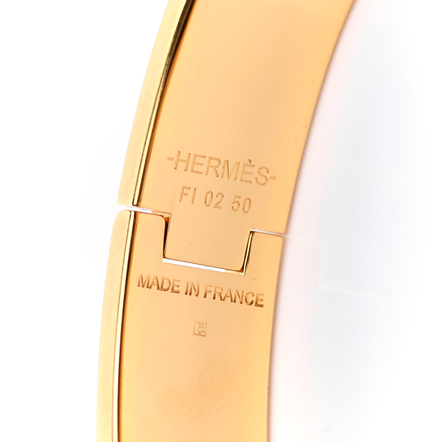 Enamel Narrow Clic Clac H Bracelet PM Marron Glace
