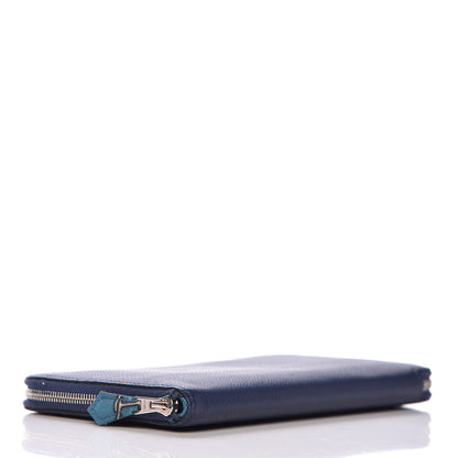 Hermes Epsom Silk'In Wallet Bleu Saphir 4 of 8