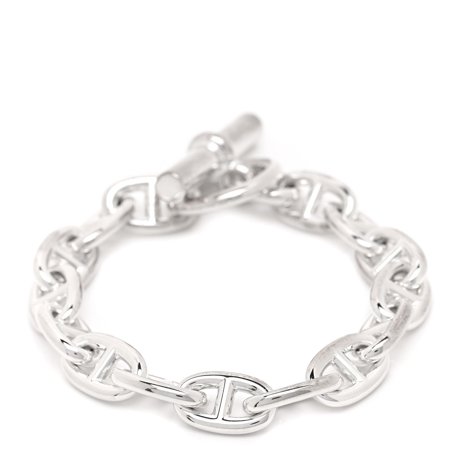 Hermes Sterling Silver MM Chaine d'Ancre Bracelet 1 of 6