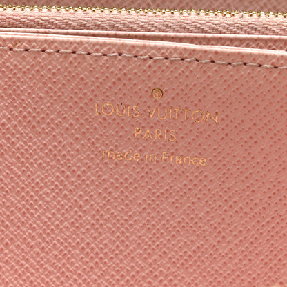 Louis Vuitton Damier Ebene Zippy Wallet Rose Ballerine 7 of 10