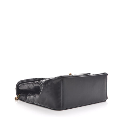 Chanel Calfskin Quilted Medium Gold Bar Top Handle Flap Black 4 of 9