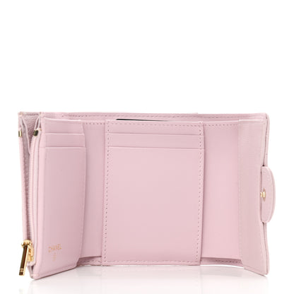 Chanel Caviar Quilted Compact Flap Wallet Light Pink 6 of 11
