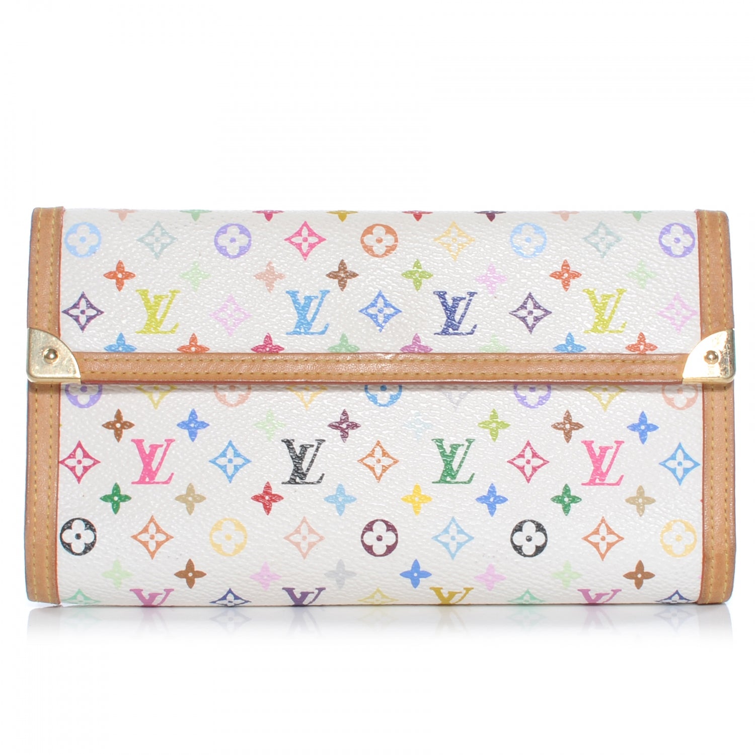 Louis Vuitton Monogram Multicolor Porte Tresor International Wallet White 1 of 7