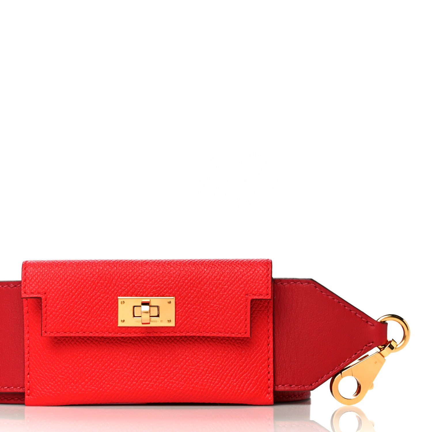 Hermes Swift Epsom Pocket Kelly Shoulder Strap Rouge Casaque Rouge De Coeur 2 of 7