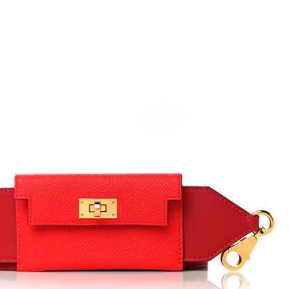 Hermes Swift Epsom Pocket Kelly Shoulder Strap Rouge Casaque Rouge De Coeur 2 of 7