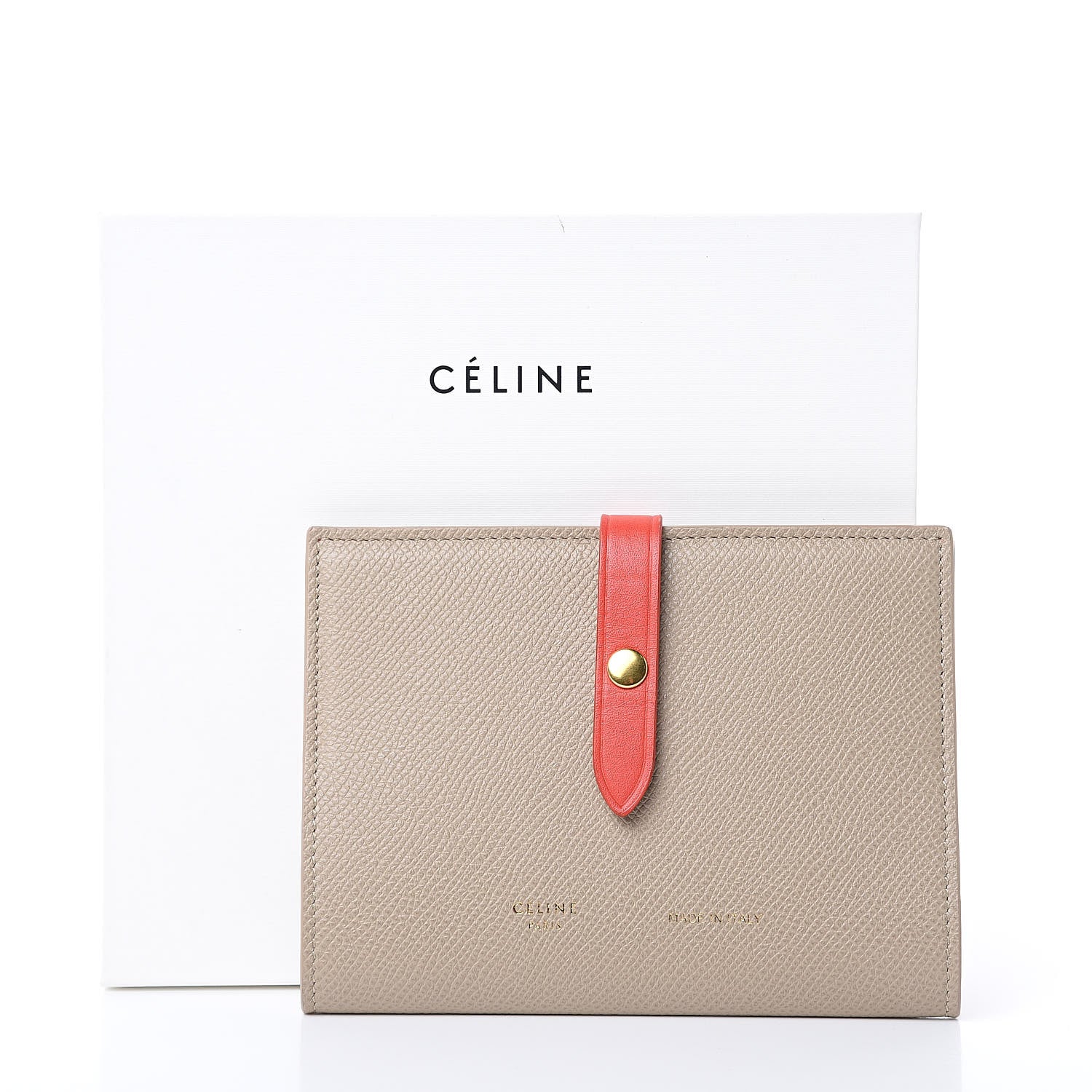 Celine Grained Calfskin Strap Passport Cover Light Taupe 8 of 8