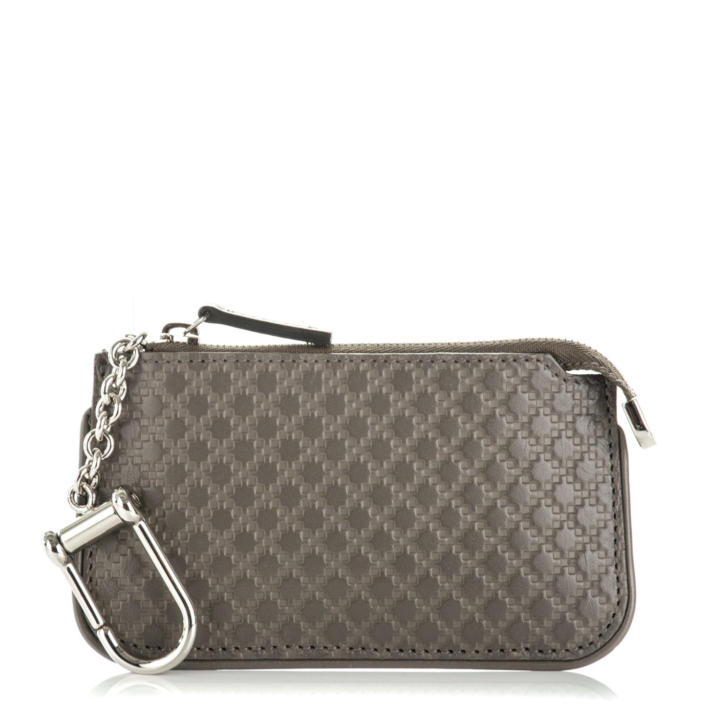 Calfskin Diamante Embossed Key Case Grey