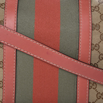 Gucci Monogram Medium Vintage Web Boston Pink 21 of 25