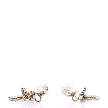 Chanel Metal Pearl CC Coco Climber Clip On Earrings Gold 4 of 5