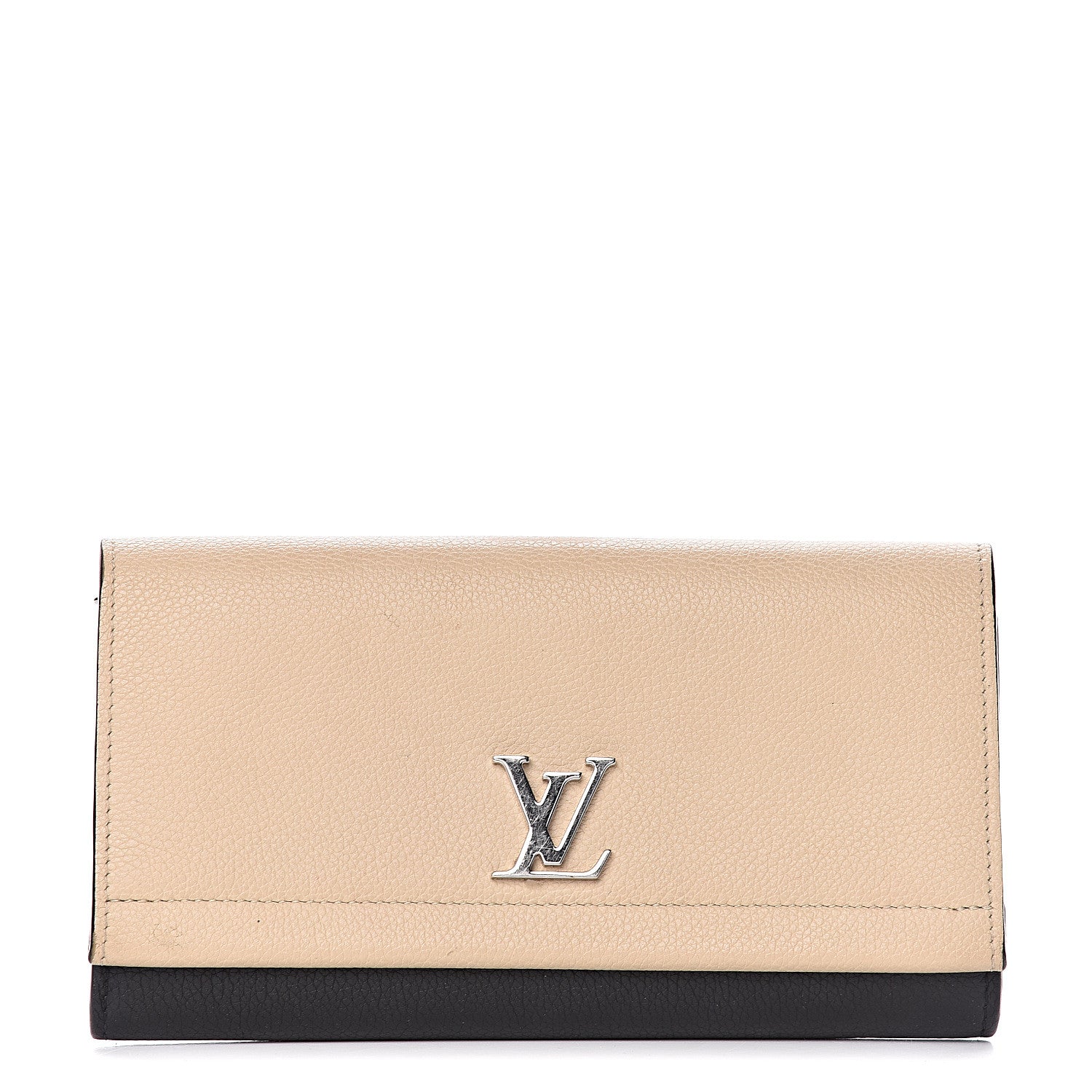 Louis Vuitton Calfskin Lockme II Wallet Vanille Black 1 of 14