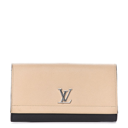 Louis Vuitton Calfskin Lockme II Wallet Vanille Black 1 of 14