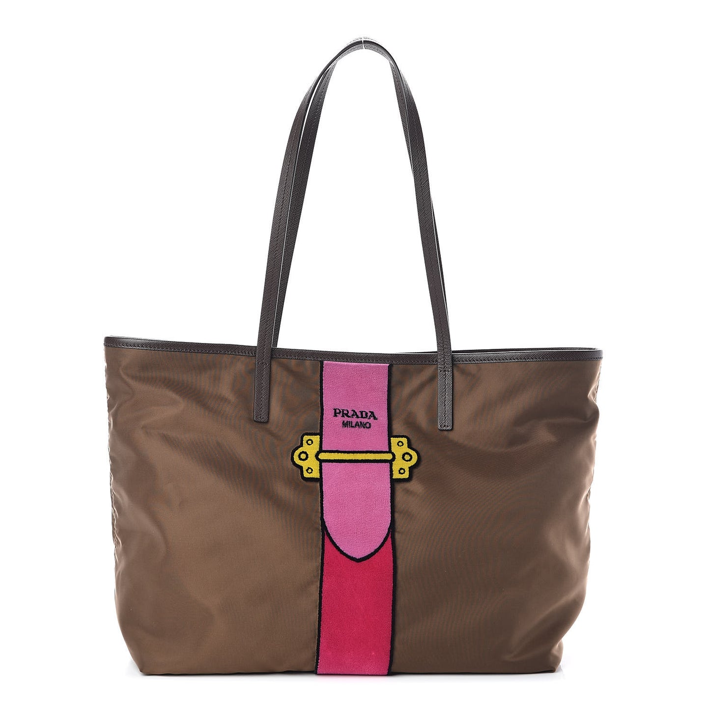 Nylon Ricamo Cahier Tote Rovere