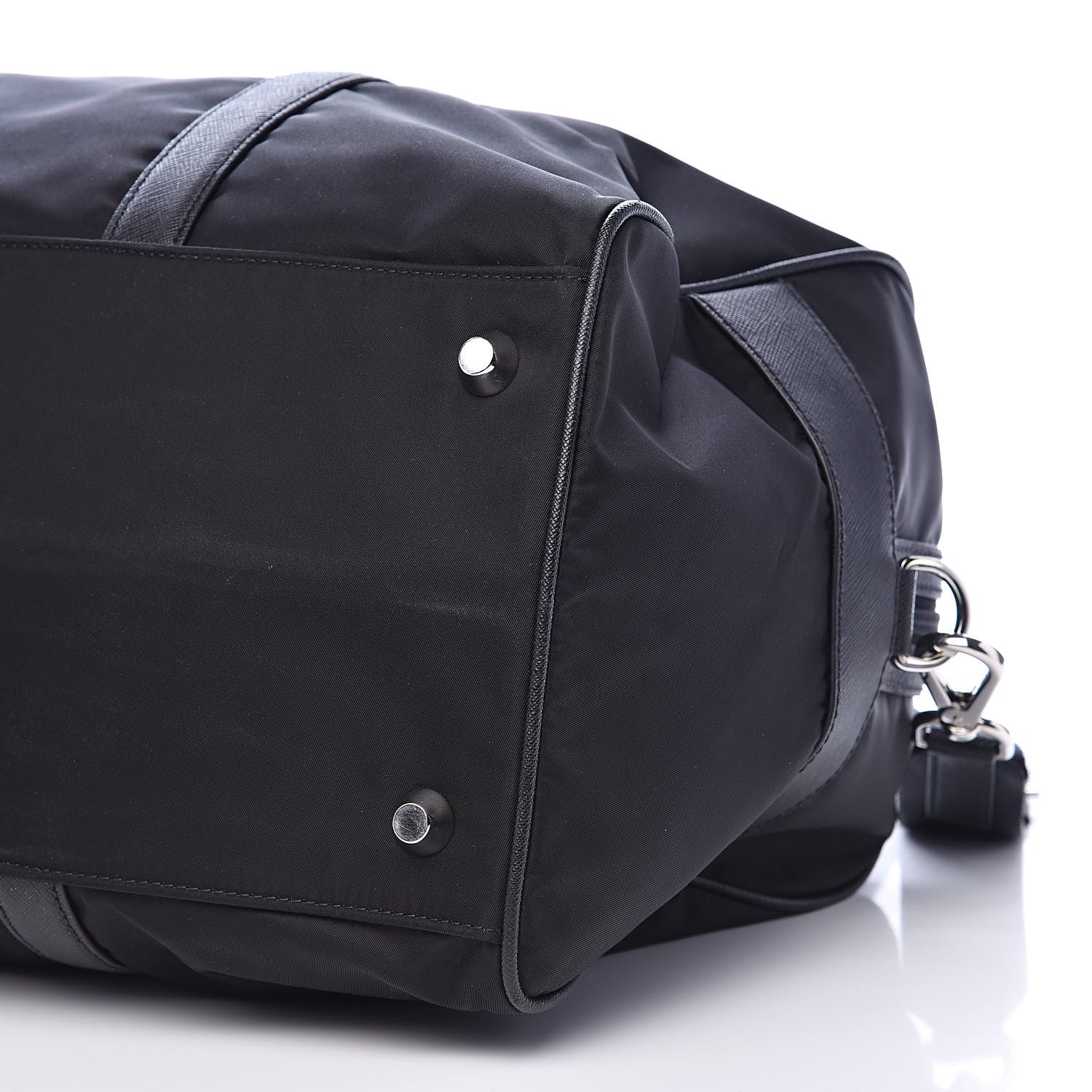 Prada Tessuto Nylon Saffiano Viaggio Duffle Black 9 of 13