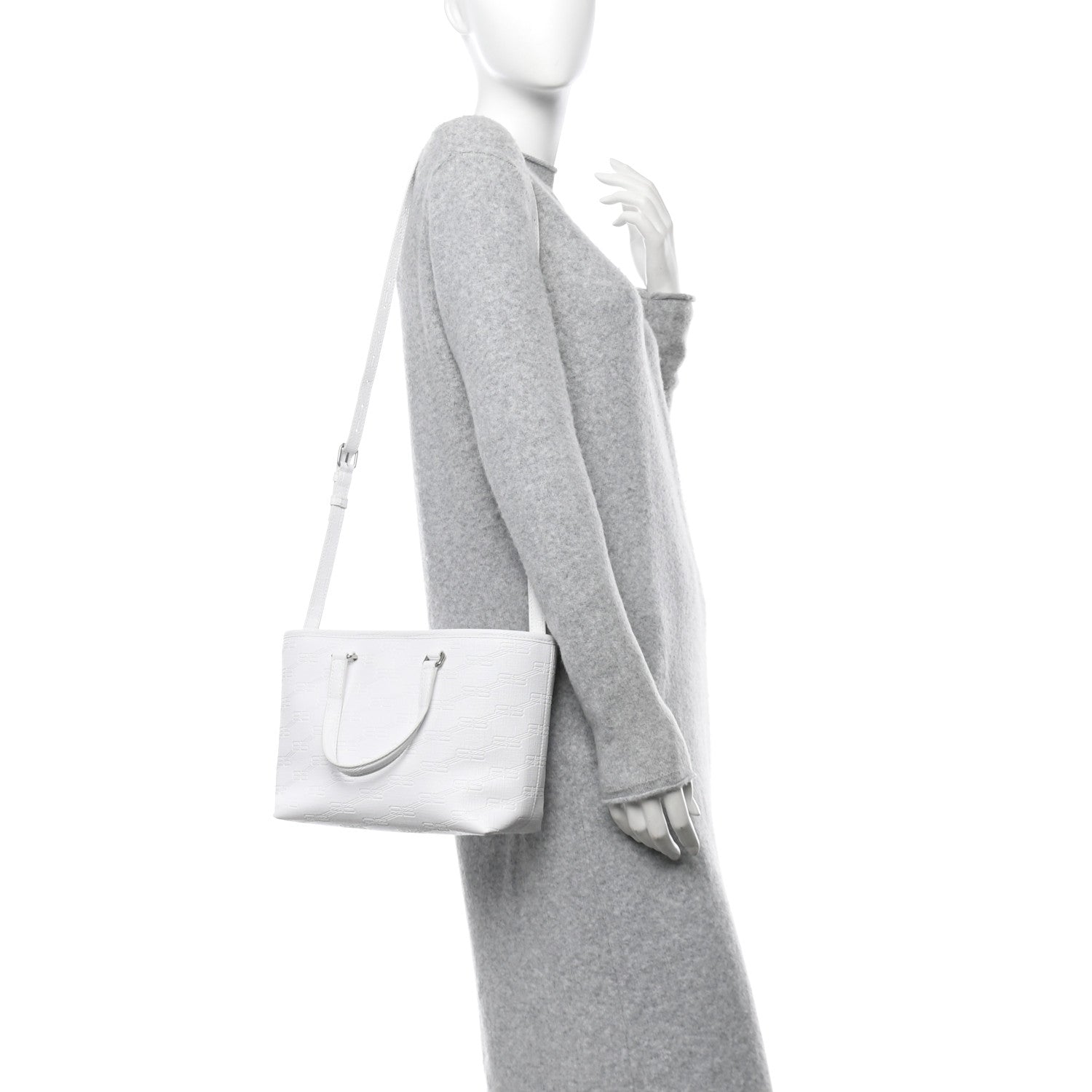 Balenciaga Coated Canvas BB Monogram Small Signature East West Shopper Bag White 2 of 10