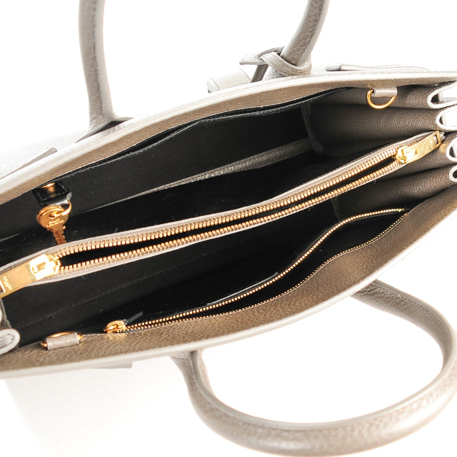 Saint Laurent Grained Calfskin Small Sac de Jour Carryall Earth 7 of 7