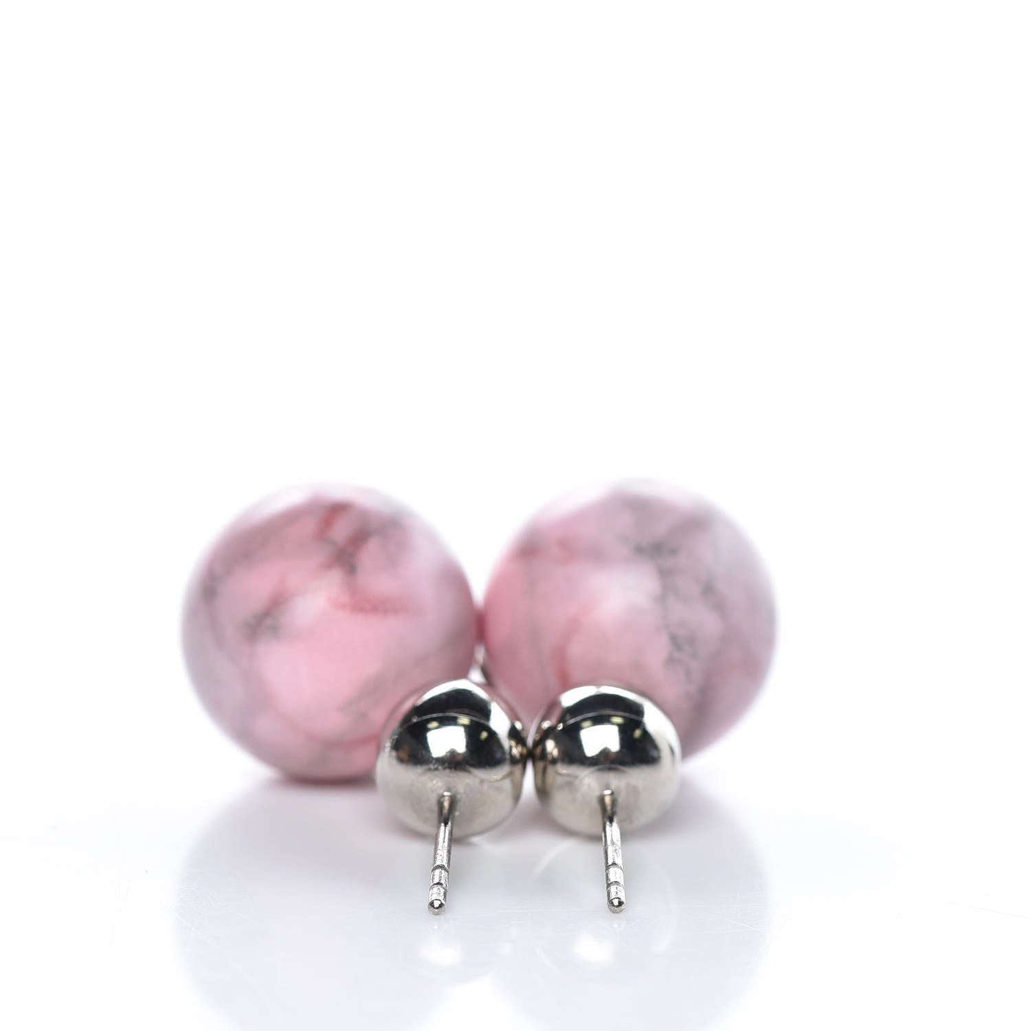 Christian Dior Palladium Mise En Dior Tribal Earrings Pink 4 of 5