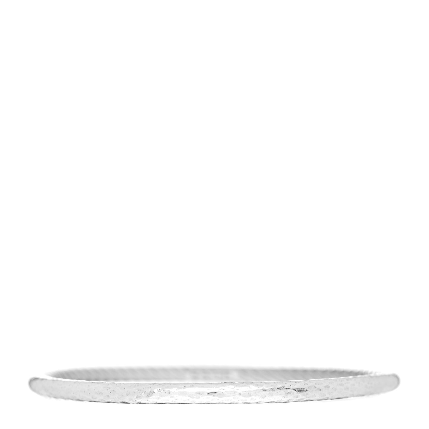Sterling Silver 4mm Hammered Bangle Bracelet