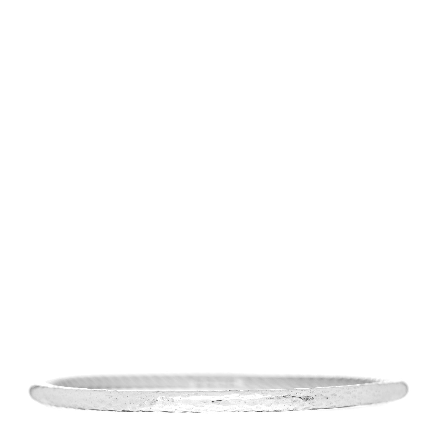 David Yurman Sterling Silver 4mm Hammered Bangle Bracelet 2 of 3