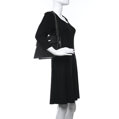 Chanel Lambskin Top Handle Logo Flap Black 3 of 9