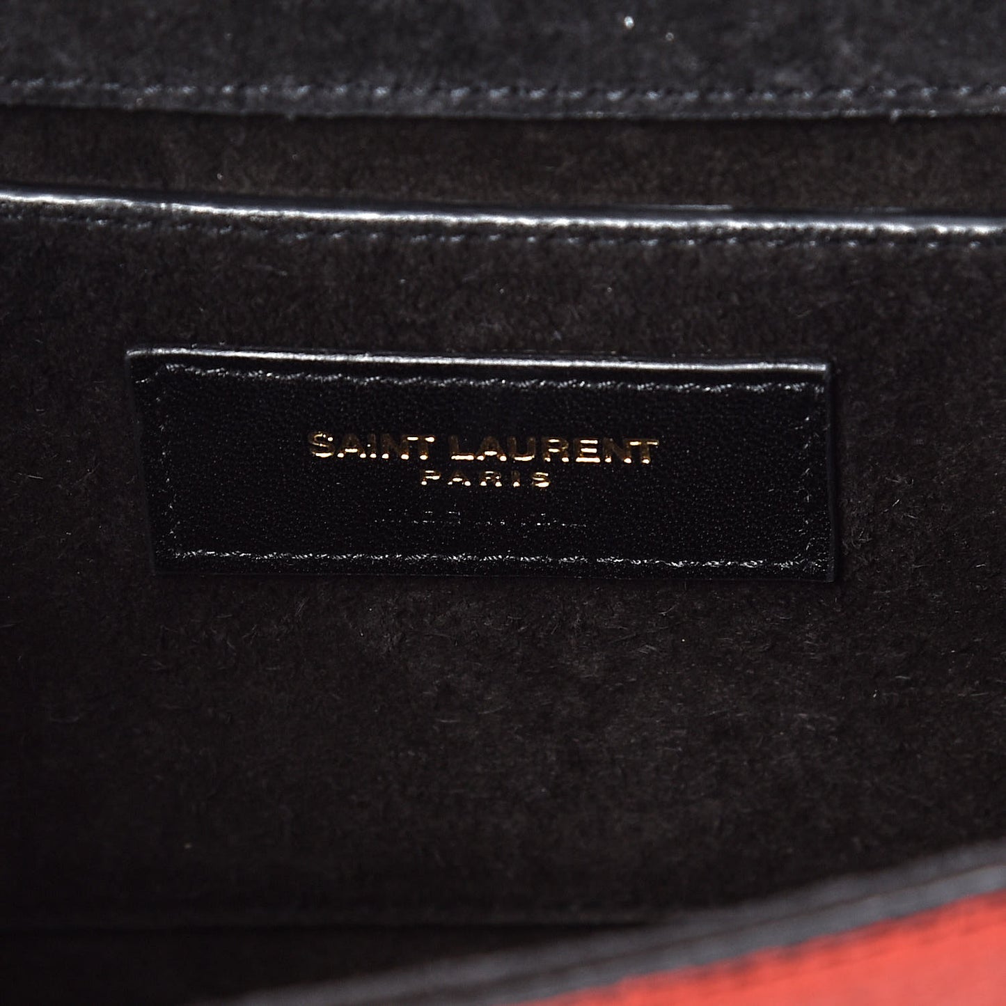 Metallic Calfskin Small Classic Monogram Kate Satchel Red