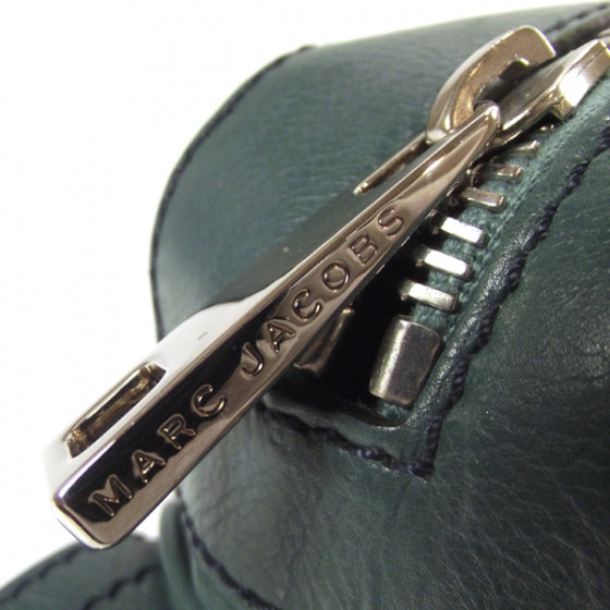 Leather Pocket Satchel Green