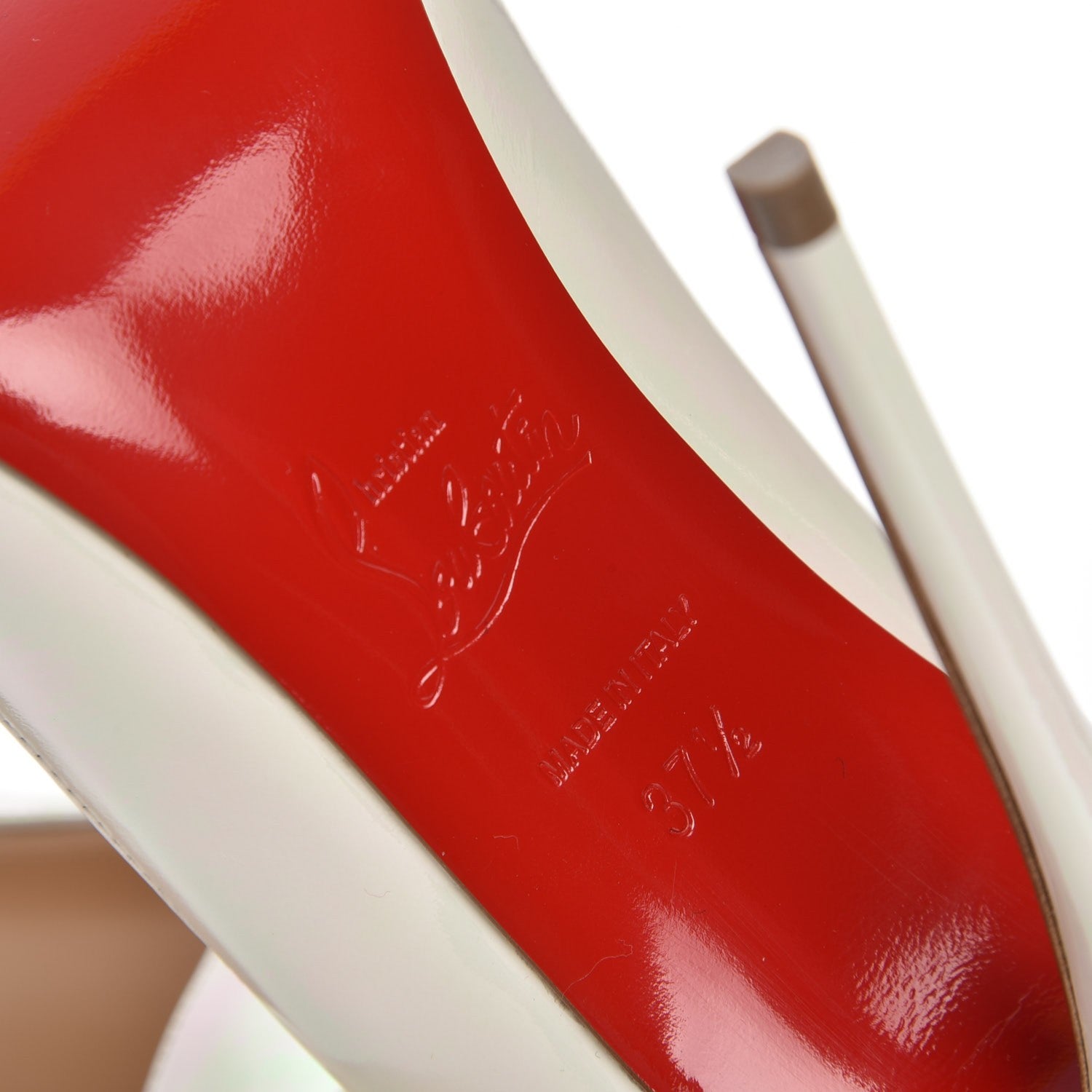 Christian Louboutin Patent So Kate 120 Pumps 37.5 White 6 of 9