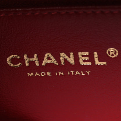 Chanel Caviar Quilted Medium CC Filigree Vanity Case Red 6 of 10