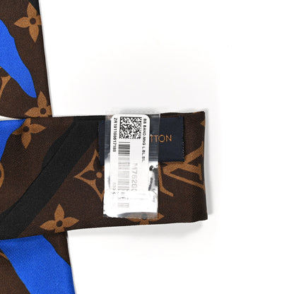 Louis Vuitton X LOL Silk Monogram BB Bandeau Blue Silver 3 of 3
