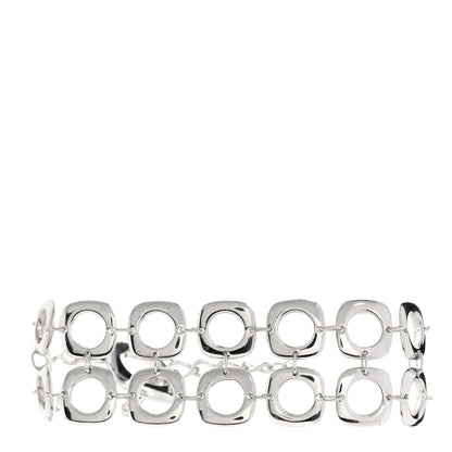 Tiffany Sterling Silver Double Cushion Square Link Toggle Bracelet 1 of 4