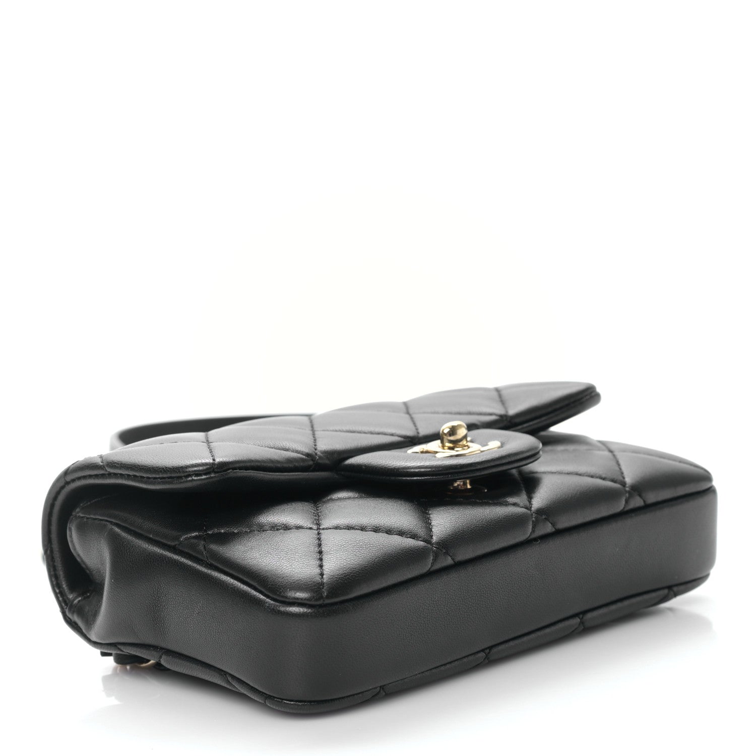 Chanel Lambskin Quilted Mini My Precious Waist Bag Black 4 of 9