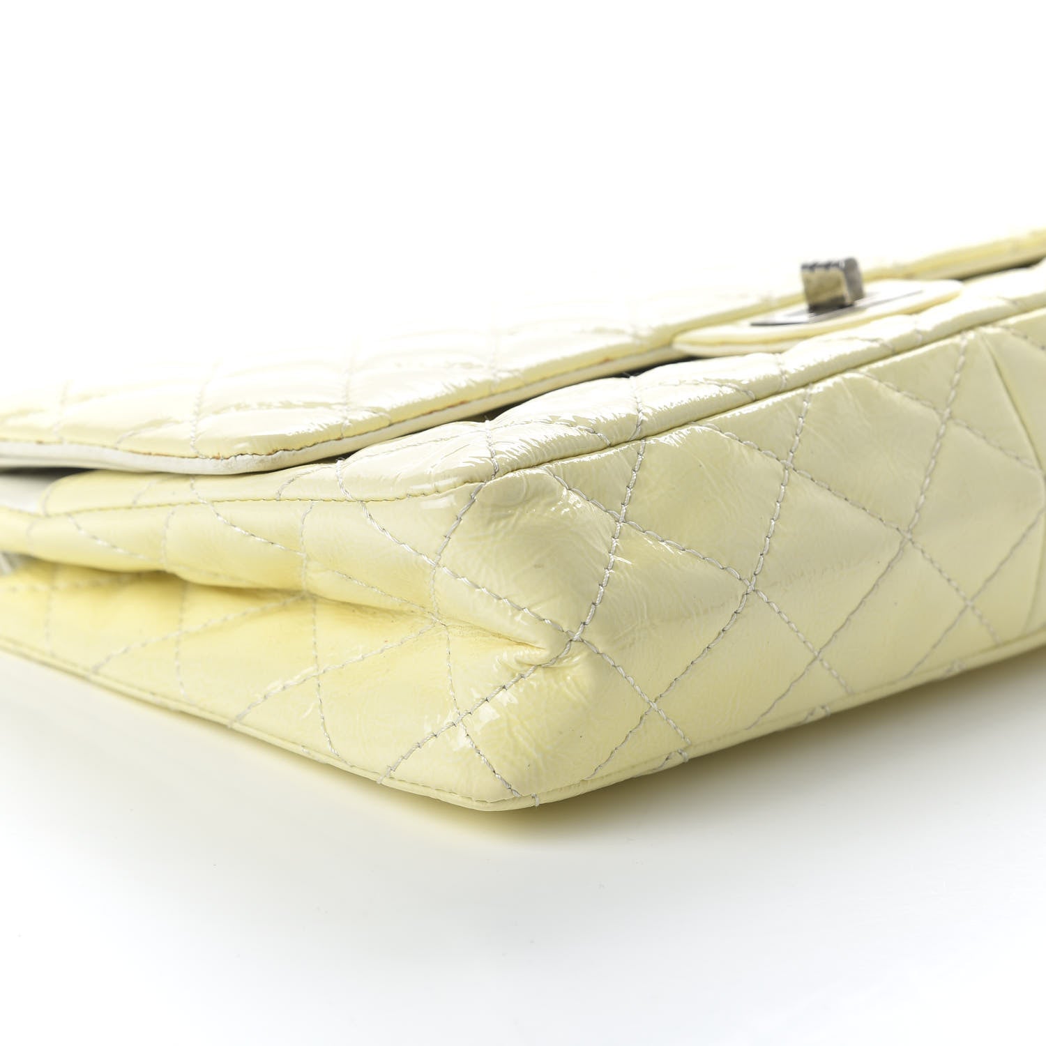 Chanel Distressed Patent Quilted 2.55 Reissue Flap 227 White 6 of 13