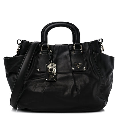 Prada Soft Calf Satchel Black 1 of 8