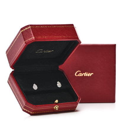 Cartier 18K White Gold Diamond Etincelle De Cartier Earrings 6 of 6