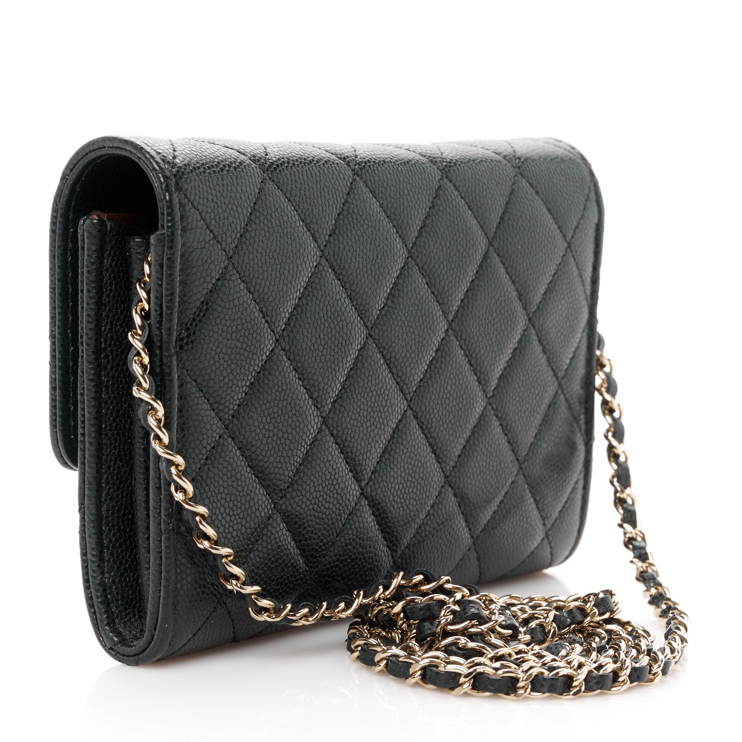 Chanel Caviar Quilted Classic Clutch With Chain Black 3 of 11