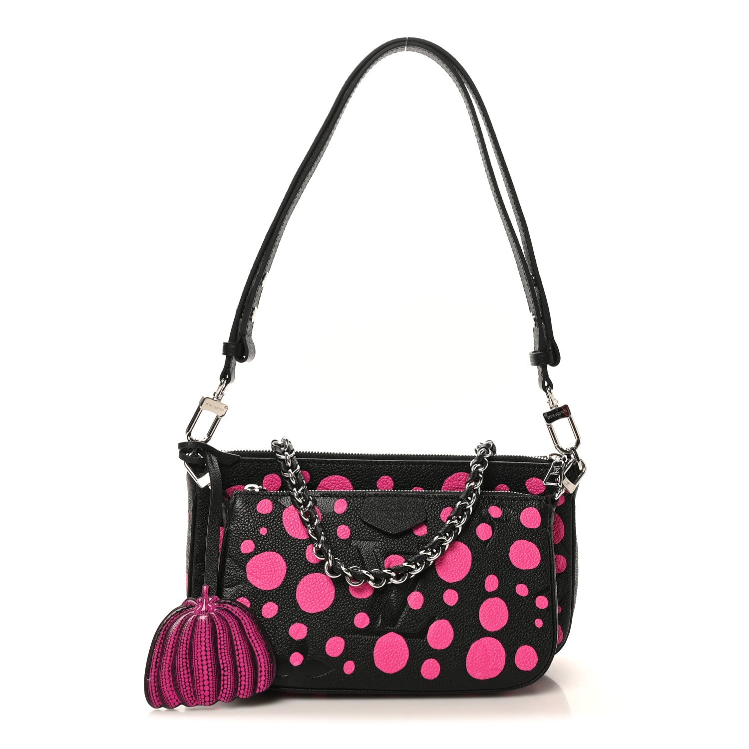 Louis Vuitton LV X YK Empreinte Multi Pochette Accessories Black Fuchsia 1 of 9