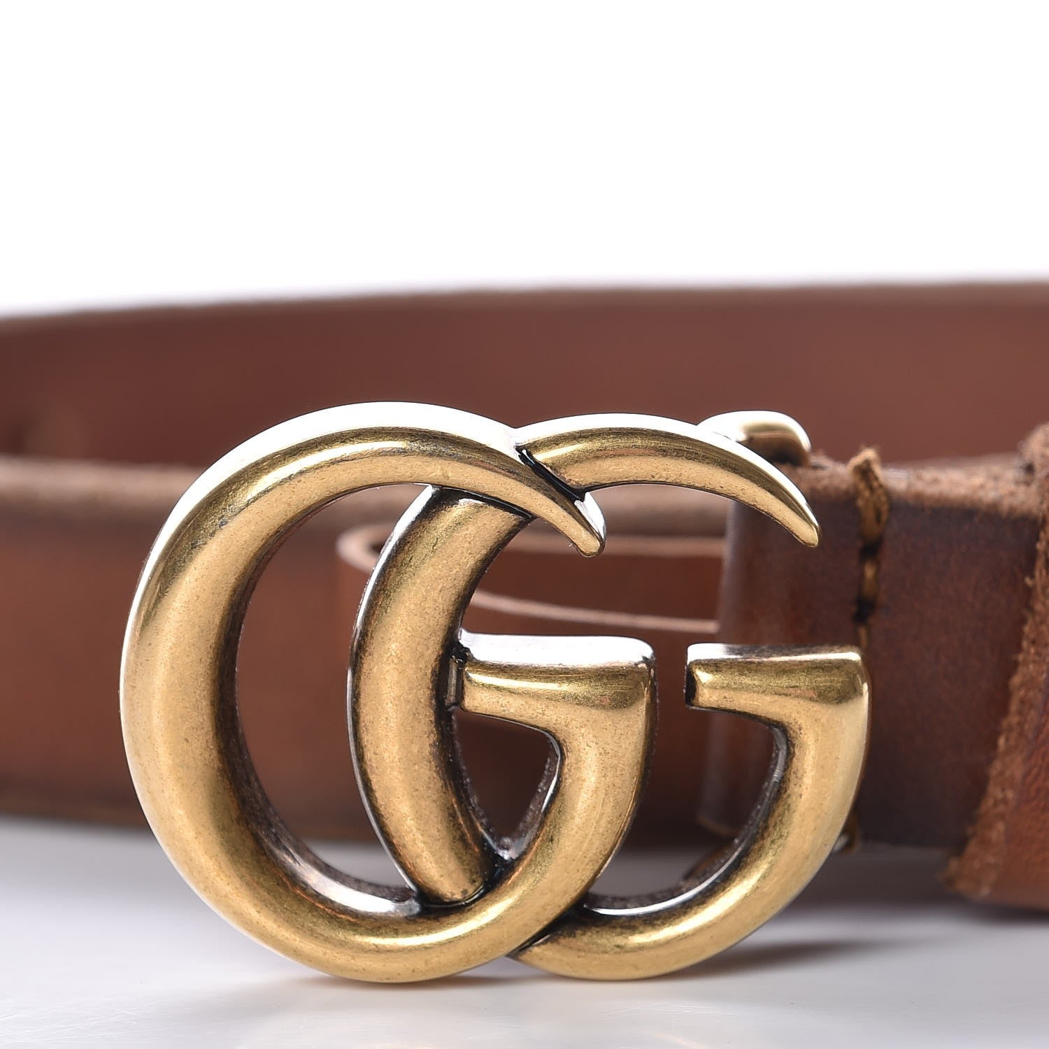 Gucci Faded Calfskin Double G 20mm Belt 75 30 Cuir 4 of 9