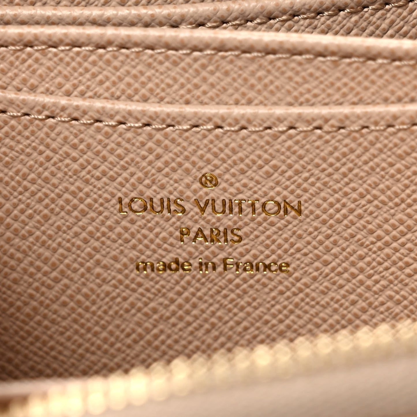 Lurex Jacquard Monogram Zippy Coin Purse Beige