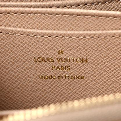 Louis Vuitton Lurex Jacquard Monogram Zippy Coin Purse Beige 6 of 7