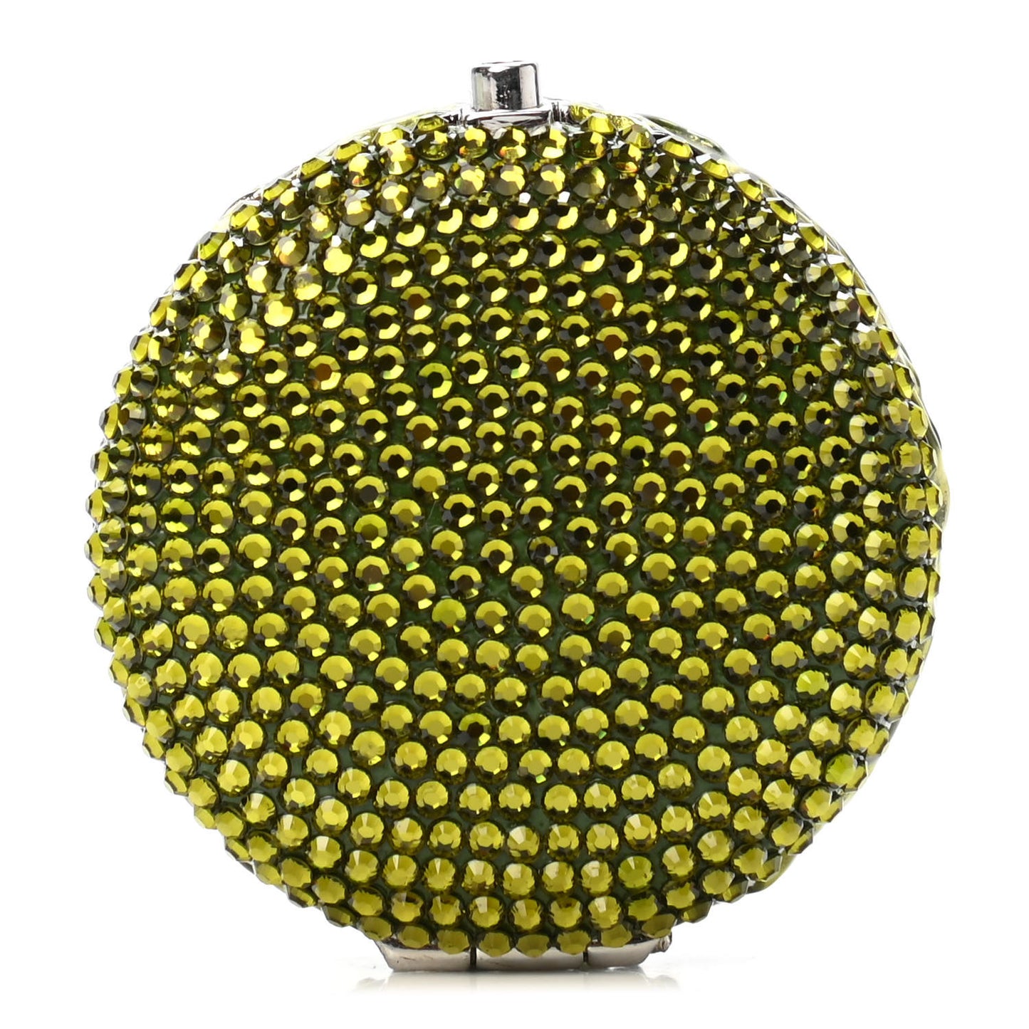 Crystal French Macarons Minaudiere Pill Box Green