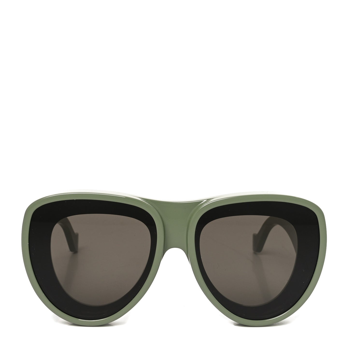 Acetate Paula's Ibiza Oversized Aviator Sunglasses LW40170U Gray Green