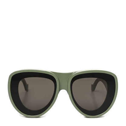 Loewe Acetate Paula's Ibiza Oversized Aviator Sunglasses LW40170U Gray Green 2 of 7