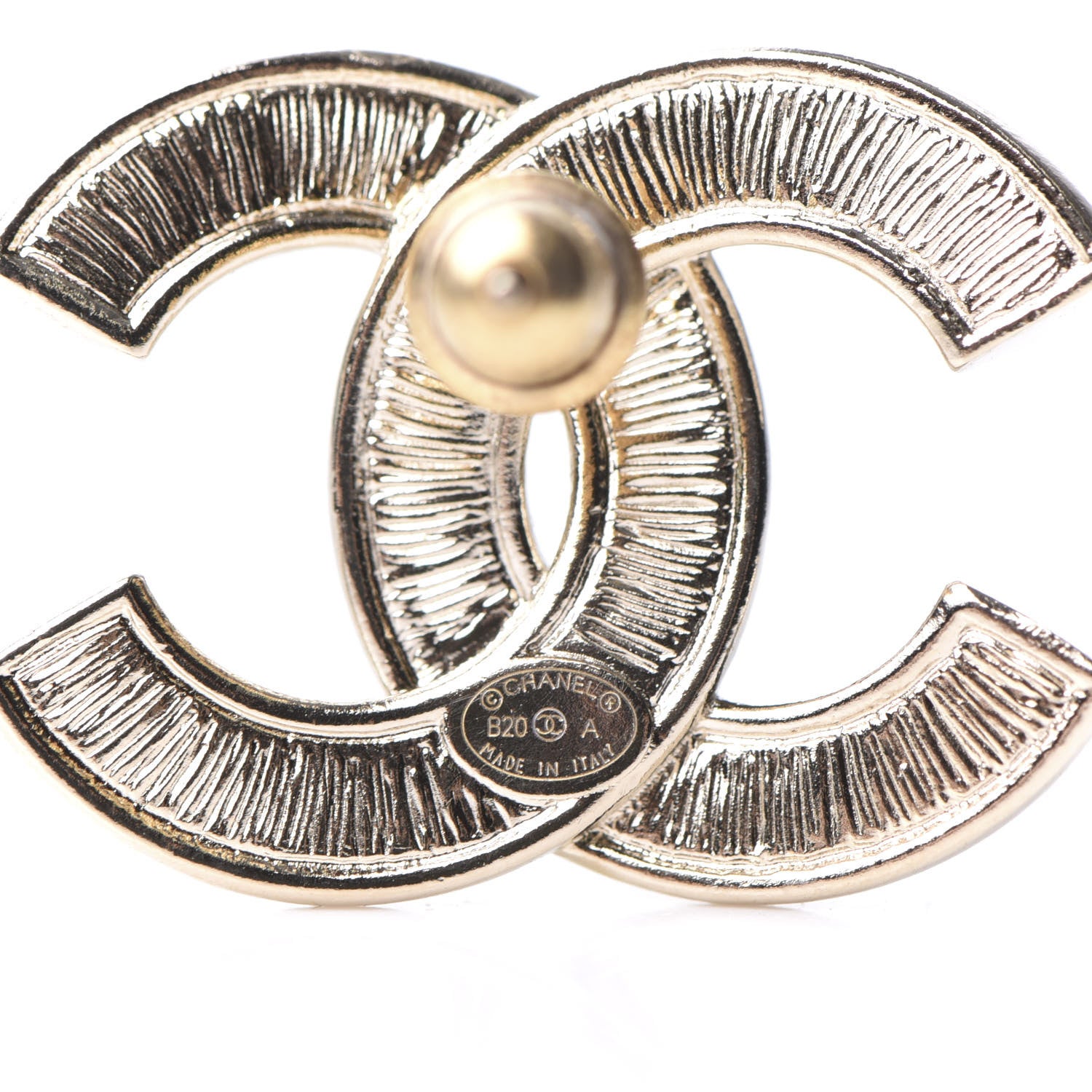 Chanel Crystal Pearl Chain Mania CC Earrings Gold 4 of 5